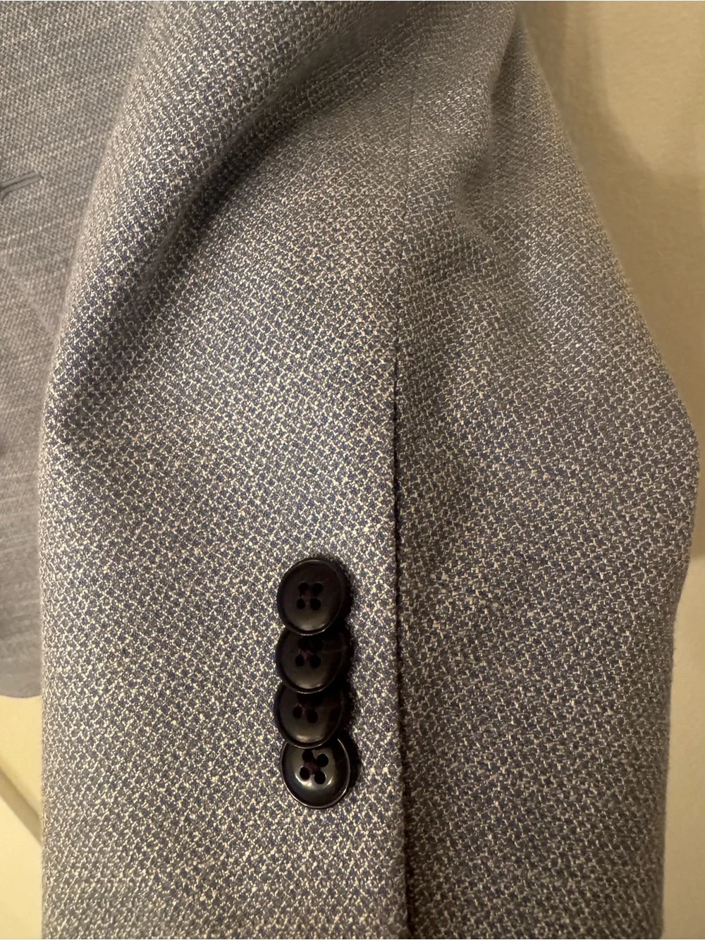 Classic Blue and Silver Men's Blazer - Modern Tailored Sport Coat
